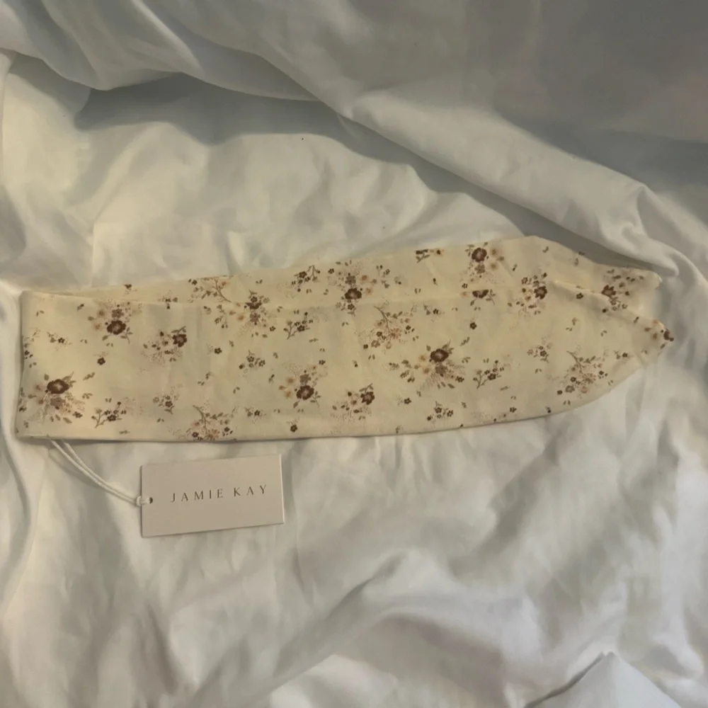 NWT Jamie Kay Organic Cotton Headband Sweet William Floral Natural